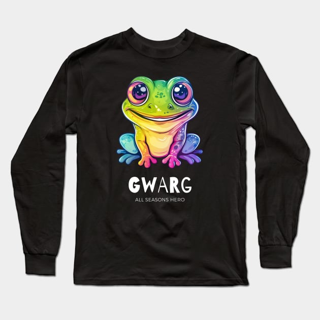 Funny outfit for know-it-all, frog, toad, gift "GWARG" Long Sleeve T-Shirt by Adam Brooq